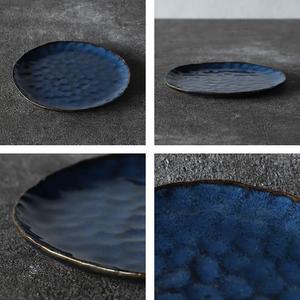 Petite assiette en céramique japonaise Rikizo HOGU 14,5 cm, fabriquée au Japon, glaçure texturée, grès, dessert, accompagnement, vaisselle, 2 couleurs - Product Image 1