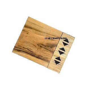 Comptoir en osier de designer Planche à découper en bambou Plateau de service de comptoir Planche à découper de cuisine en gros avec rotin tissé en osier - Product Image 1