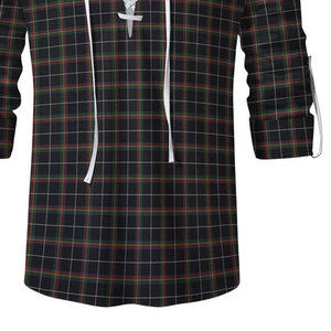 Chemise à manches longues traditionnelle écossaise pour homme, motif tartan Jacobite du clan O'Brien, style Ghillie Kilt, à lacets, best-seller - Product Image 5