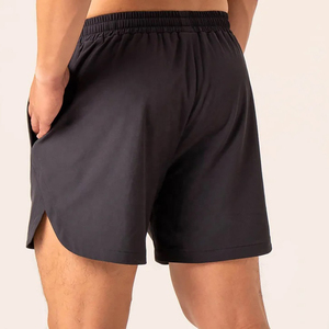 Shorts de course décontractés en polyester pour hommes de haute qualité, avec cordon de serrage, couleur unie, service OEM, séchage rapide, respirant, taille élastique, pour adultes et garçons - Product Image 2