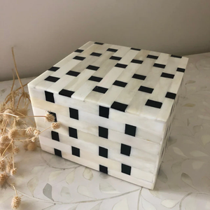 Boîte à bijoux en bois décorative de luxe, artisanale et personnalisée, avec incrustations en os, de qualité supérieure, pour cadeau et usage domestique - Product Image 1