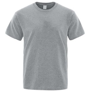 Chemises pour hommes de haute qualité, couleur unie, grande taille, décontractées, col rond, en coton, manches courtes, style streetwear, chemises pour hommes - Product Image 3