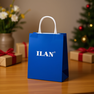 Borsa Regalo Ilan 21x11x27 Cm Blu con Manico in Carta - Product Image 3