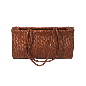 กระเป๋าถือสานหนังแท้ 100% คุณภาพพรีเมียมสำหรับผู้หญิง สไตล์เมืองทันสมัย เหมาะสำหรับทำงาน เดินทาง และใช้ในชีวิตประจำวัน - Product Image 4