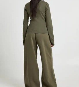 Conjunto de Sudadera y Pantalones Deportivos de Algodón para Mujer, Logotipo Personalizado, OEM ODM, Fabricante de Ropa al por Mayor de Marca Privada - Product Image 2