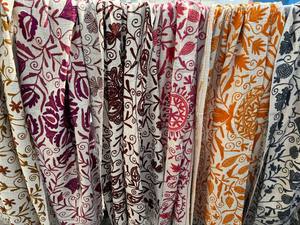 TNT Cotton Suzani <b>Throws</b> Woven Breathable Cotton <b>Blanket</b> Boho Suzani <b>Throw</b> Lightweight All-Season Bedspread - Product Image 6