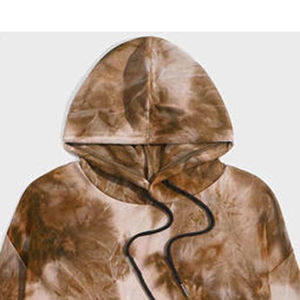 Conjunto Deportivo Unisex Tie Dye con Capucha, Sudadera de Manga Larga de Algodón y Pantalones, Estilo Casual Holgado para Otoño, en Venta - Product Image 5