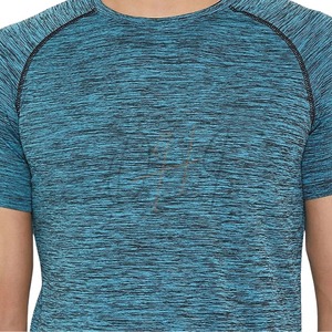 เสื้อยืดออกกำลังกายผู้ชายสีน้ำเงินลายไท-ได ระบายอากาศได้ดี ทรงโอเวอร์ไซส์ ผ้าฝ้าย 100% แขนเสื้อแบบแร็กแลน - Product Image 3