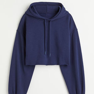 Sudadera con Capucha para Mujer, Estilo Casual, Color Sólido, Sudadera de Felpa, Manga Larga, 100% Algodón - Product Image 1