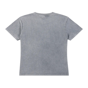 เสื้อยืดโอเวอร์ไซส์สีดำฟอกกรดคุณภาพสูงสำหรับผู้ชาย ผ้าฝ้าย 100% เนื้อหนา คอกลม สั่งทำได้ - Product Image 2
