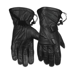 Guantes de Motocicleta de Cuero de Alta Calidad, Pantalla Táctil, Dedos Completos, Secado Rápido, Transpirables, Unisex, Cierre de Gancho y Bucle FITME - Product Image 1