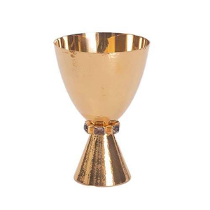 Chalice Gold-Plated Handmade with Shiny Polish Finishing Shape Embossed Design Premium Quality for Home Decoration <b>metal</b> - Product Image 2