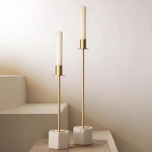 Candelabros de Metal Dorado con Base de Mármol Ecológicos de Lujo Premium, Diseño Moderno para Decoración de Pascua, San Valentín y Cumpleaños - Product Image 3