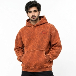 Sudaderas con Capucha para Hombre, Estilo Acid Wash, Prendas Urbanas Premium con Acabado Retro Desgastado, Felpa de Algodón Suave, Capucha Cómoda, Costuras Reforzadas, Personalizables - Product Image 6
