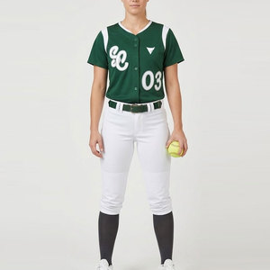 Ensemble de sport personnalisable en polyester respirant et à séchage rapide pour softball, avec maillot et pantalon, idéal pour l'entraînement et les matchs en extérieur (OEM) - Product Image 2