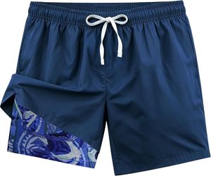 Shorts de bain décontractés pour hommes à imprimé géométrique, séchage rapide, avec cordon de serrage, taille mi-haute, en polyester, personnalisables, vente en gros, ODM - Product Image 4