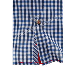 Chemise bavaroise Trachten de haute qualité bleu+gris+blanc, chemise à manches longues, prix de gros, meilleure chemise pour l'Oktoberfest, en coton - Product Image 4