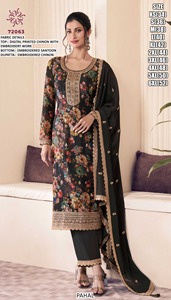 Kurti negro real con diseño floral - Product Image 1