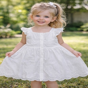 Lindo Vestido de Algodón para Niñas Pequeñas, Vestido Informal de Verano para Cumpleaños, Venta al por Mayor al Mejor Precio - Product Image 3