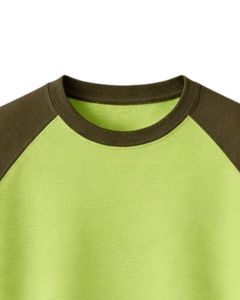 Camiseta de Manga Larga Raglán Personalizada para Hombre, Cuello Redondo, Algodón y Poliéster, Estilo Casual con Mangas en Contraste, Tipo Béisbol, Suministro OEM - Product Image 5