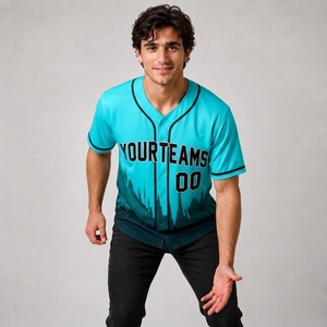 เสื้อเบสบอลแบบกำหนดเองของทีมคุณ พิมพ์ลายแบบ Sublimation ระบายเหงื่อได้ดี ผลิตจากโพลีเอสเตอร์ 100% คอวี แขนสั้น ทรงปกติ ใส่ได้ทั้งชายและหญิง ไซส์พลัส - Product Image 3