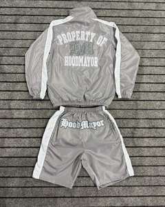 Conjunto de Chaqueta y Pantalones Cortos Deportivos de Dos Piezas de Nailon y Poliéster Personalizados para Verano 2026, Cortavientos para Hombre, Ropa Urbana - Product Image 2