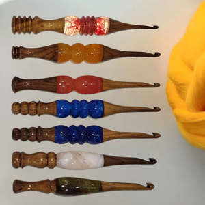 Handmade Wooden <b>Crochet</b> <b>Hook</b> With Natural Finish And Comfortable Grip For Artisan <b>Crochet</b> Knitting Projects - Product Image 1