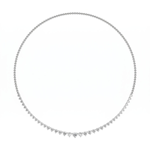Elegant and Luxurious Semi Graduation <b>Tennis</b> <b>Necklace</b> <b>Sterling</b> <b>Silver</b>, 9KT,10KT, 14KT,18KT Lab Grown Diamond Women Jewelry Gift - Product Image 1