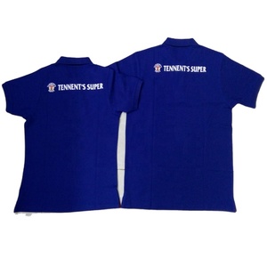 เสื้อโปโลสำหรับผู้ชายผ้าคอตตอนแห้งเร็วผ้าถักระบายอากาศได้ดีสีพื้นแฟชั่นใหม่ลำลองสีน้ำเงิน100% - Product Image 2