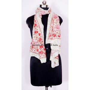 Pareo de algodón 100% con estampado de bloques, hecho a mano, rectangular, para cubrir el bikini, pañuelo y bufanda estampada, ropa de playa al por mayor - Product Image 3