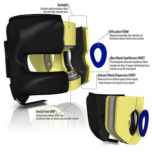 Protège-têtes en cuir en gros pour la boxe, dernière conception, personnalisable, impression disponible - Product Image 4