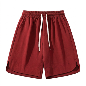 Shorts de sport pour homme en molleton de coton premium, toucher doux, taille élastique, coupe décontractée, confort quotidien pour la gym et les loisirs - Product Image 1