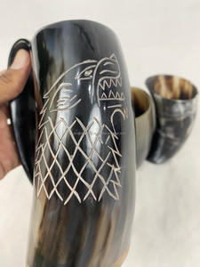 Cuerno de búfalo largo pulido natural para decoración del hogar y recuerdo Buey y vaca Cuerno vikingo para beber a la venta de INDIA - Product Image 2