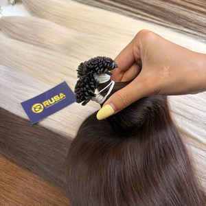 Extensiones de Cabello Humano Vietnamita con Punta de Queratina, Liso, Súper Doble Trama, Color Castaño Natural, Puntas Planas - Product Image 2