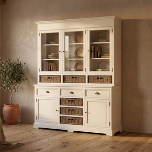 Armoire de rangement en teck massif, grande capacité, durable, écologique, design scandinave contemporain, couleur, salon - Product Image 6