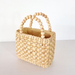 Sac en jacinthe d'eau naturelle sur mesure, pochette artisanale pour les fêtes avec doublure en tissu - Product Image 3