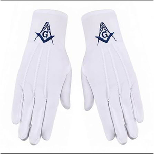 Masonic Soft Leather Gauntlet <b>Gloves</b> <b>Silver</b> Pewter Grey Breathable Four Seasons Outdoor Wrist-Length Parade Needle Detection - Product Image 3