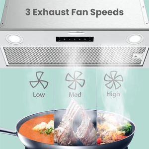 27 Capteurs de geste et de contrôle tactile en acier inoxydable 450 CFM pour hotte de cuisine - Product Image 4