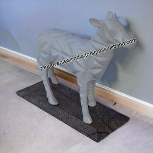 Metal <b>Animal</b> Figurine <b>Abstract</b> Geometric <b>Animal</b> Sculpture on Base for Home Decor Living Room Bedroom Table Shelf Cabinet - Product Image 2