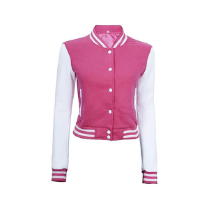 Premium Women Letterman <b>Jacket</b> Leather Sleeve Varsity <b>Jacket</b> Cropped Streetwear Manufacturer USA - Product Image 2