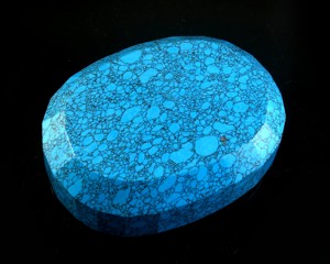 Lote al por mayor de 5000 quilates de turquesa calentada, cabujón ovalado facetado de corte esmeralda, piedra preciosa natural suelta para suministro de joyería - Product Image 3