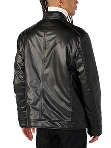 เสื้อแจ็คเก็ตหนังเทียมแบบกลับด้านได้สำหรับผู้ชาย - Product Image 4