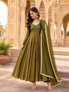 Salwar Kameez en Chiffon de Soie Rouge pour Femme, Longueur Ras du Sol, Tenue Traditionnelle de Mariage, Style Indien et Pakistanais, Coupe Classique Extensible - Product Image 4