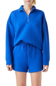 Ensemble court de sweats à capuche oversize pour femmes, faible MOQ, dernière conception, en coton, tendance 2025 - Product Image 3