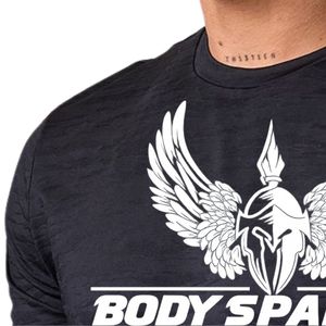 Men’s Black Space Dye Performance Training T Shirt Crew Neck Short Sleeve <b>Athletic</b> Gym Workout Running Casual Sportswear Tee - Product Image 4
