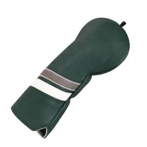 SOSH4 Customized Colors PU Leather Striped <b>Waterproof</b> Golf Headcovers with Elastic-Band Closure <b>Set</b> 3 Protective Covers Drivers - Product Image 3