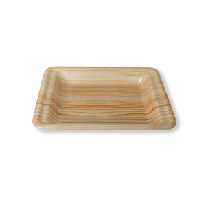 Bandeja Rectangular de Espuma para Alimentos con Patrón de Madera y Base Blanca para Empacar Sushi, Pizza, Sándwiches y Carne - Product Image 6