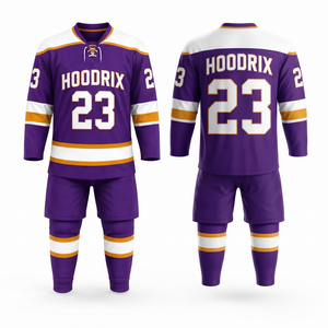 Uniforme de hockey sobre hielo al por mayor, conjunto de jersey y pantalones cortos, impresión por sublimación personalizada, diseño de logotipo del equipo, proveedor de ropa deportiva OEM para hombre - Product Image 1