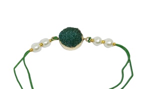 แฟชั่นที่กำหนดเองหรูหรา8มิลลิเมตรสร้อยข้อมือลูกปัด Druzy เครื่องประดับอัญมณีดิบหินธรรมชาติสร้อยข้อมือคริสตัล - Product Image 6