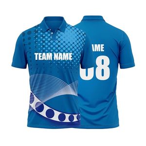 เสื้อคริกเก็ตแบบขายส่งที่ปรับแต่งได้สำหรับสโมสรและทัวร์นาเมนต์ - เสื้อผ้ากีฬาผ้าฝ้าย/โพลีเอสเตอร์พิมพ์ลายดิจิทัล ชื่อทีม/ชื่อผู้เล่น - Product Image 3